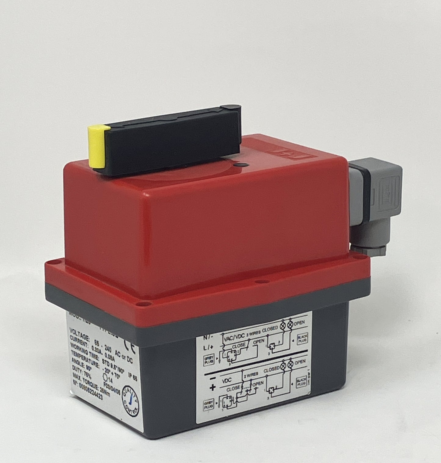 J + J J2 H20 85-240V AC or DC • 25 Nm, 90º • 14 mm star drive