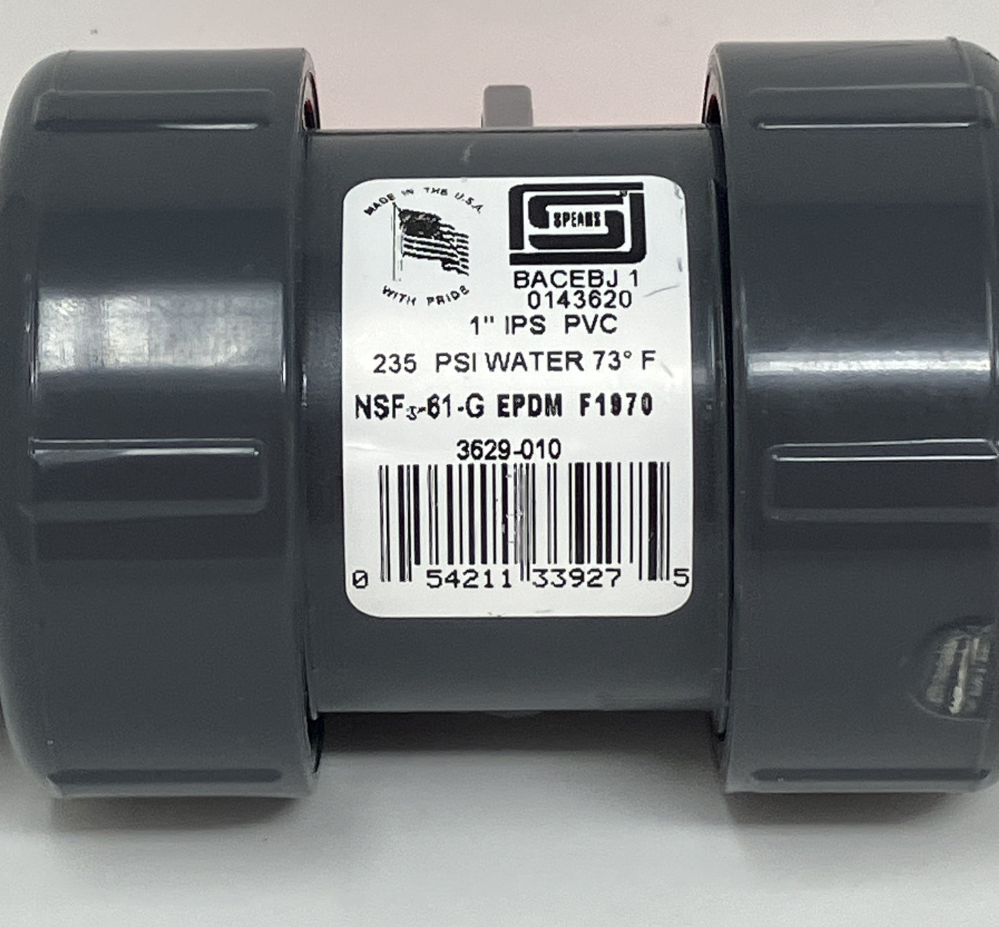 Spears True Union Ball Valve 1" IPS PVC / EPDM / NSF